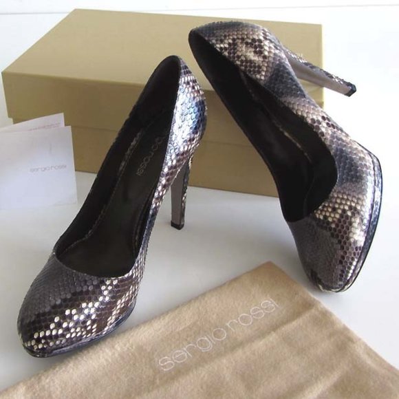 SERGIO ROSSI exotic python platform pumps 36 /6 US - Picture 1 of 8